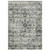6' X 9' Ivory Grey Charcoal Blue And Taupe Oriental Power Loom Stain Resistant Area Rug