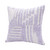 22" Purple and White Geometric Cotton Throw Pillow With Texture