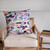 24" X 24" Red Pink Blue Gray And Black Polyester Abstract Zippered Pillow