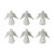 Set of Six 6" White Washed Polyresin Angel Figurine Tabletop Sculpture