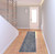 8' Blue Silver Gray And Cream Damask Distressed Runner Rug