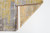 5' Gray and Yellow Round Abstract Non Skid Area Rug