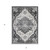 2' X 3' Ivory Black And Gray Medallion Area Rug