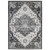 2' X 3' Ivory Black And Gray Medallion Area Rug