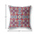 18" Red Blue Cloverleaf Boho Suede Throw Pillow