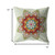 18" Orange Green Mandala Decorative Suede Throw Pillow
