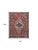 8' X 10' Blue and Red Oriental Power Loom Distressed Washable Non Skid Area Rug