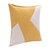 24" X 24" Yellow And Ivory 100% Cotton Abstract Zippered Pillow