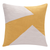 24" X 24" Yellow And Ivory 100% Cotton Abstract Zippered Pillow