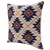 20" X 20" Blue 100% Cotton Geometric Zippered Pillow
