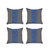 Set Of 4 Blue Houndstooth Pillow Covers