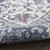 10' Blue and Ivory Floral Power Loom Distressed Washable Runner Rug Cotton Blend