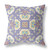 16" X 16" Purple Floral Blown Seam Suede Throw Pillow