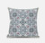 16" X 16" Muted Orange Indigo Paisley Blown Seam Suede Throw Pillow