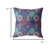 18” Navy Red Trellis Suede Throw Pillow