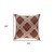 20" X 20" Rust And Off-White 100% Cotton Geometric Zippered Pillow