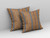 18" X 18" Brown And Yellow Geometric Blown Seam Suede Throw Pillow