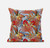 16” Crimson Yellow Tropical Suede Throw Pillow