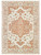 9' X 12' Orange and Ivory Medallion Area Rug