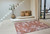 3' X 5' Red and White Oriental Non Skid Area Rug