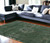 9' X 13' Gray and Green Medallion Non Skid Area Rug 100% PET