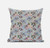 20" Light Blue Red Roses Suede Throw Pillow