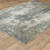 8' X 11' Blue Grey Green And Beige Abstract Power Loom Stain Resistant Area Rug