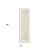 8' Ivory Oriental Distressed Runner Rug With Fringe