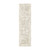 8' Ivory Oriental Distressed Runner Rug With Fringe
