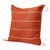 20" X 20" Rust Linen Striped Zippered Pillow