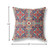 18" Orange Blue Cloverleaf Boho Suede Throw Pillow
