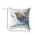 16” Blue White Robin Suede Throw Pillow
