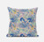 16” Blue Pink Tropical Suede Throw Pillow
