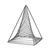 Contemporary Gray Metal Triangular Decor Piece