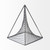 Contemporary Gray Metal Triangular Decor Piece - 808230026322