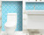 8" X 8" Aqua Gerber Removable Peel and Stick Tiles