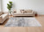 8' X 11' Gray and White Abstract Non Skid Area Rug 100% PET
