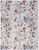 6' X 9' Ivory Pink and Green Floral Power Loom Washable Non Skid Area Rug