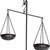 Libra Black Vintage Decorative Scale - 808230026599