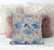 18” Blue Pink Tropical Suede Throw Pillow