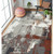 2' X 3' Ivory Gray and Rust Abstract Power Loom Area Rug