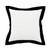 20" Black and White Throw Pillow