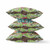 20” Green Orange Flower Bloom Suede Throw Pillow