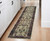 8' Runner Red and Ivory Oriental Power Loom Runner Rug