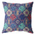 20” Navy Red Trellis Suede Throw Pillow