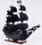 24" Black Solid Wood Hand Painted Model Boat Tabletop Sculpture