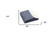 50" X 60" Navy Blue And White Woven Herringbone Plush Throw Blanket