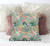 18” Blue Peach Tropical Suede Throw Pillow