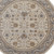 8' Tan Ivory And Gray Oriental Distressed Round Rug