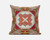 20” Peach Green Geo Tribal Suede Throw Pillow